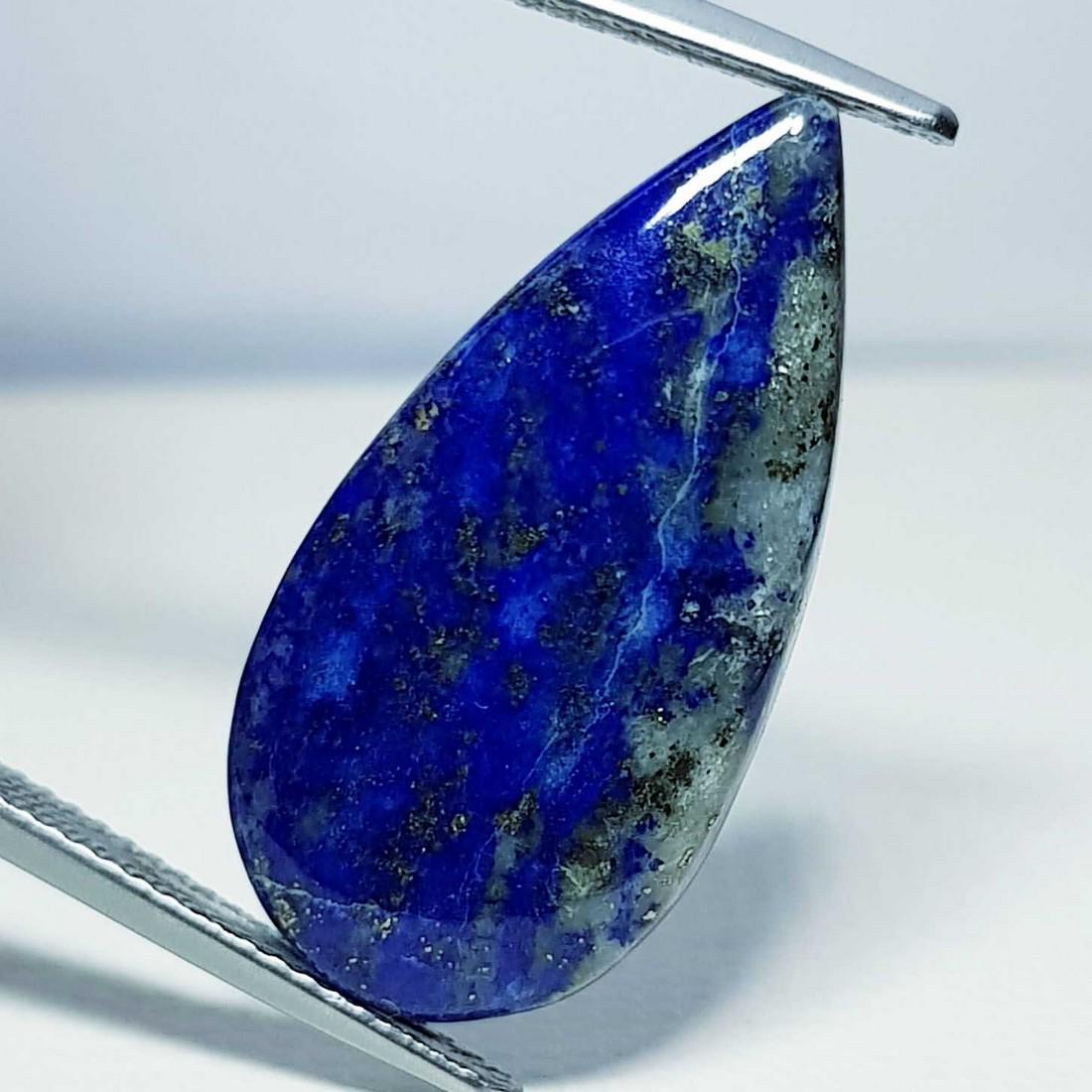 14.46 ct Natural Lapis Lazuil: No Reserve! Title: 14.46 ct Natural Lapis Lazuil Color/Clarity: Opaque Gemstones: Gemstones Carat Weights: $14 Size/Dimensions: 24.55 x 12.50 x 4.75 Additional Information: Pear - Afghanistan/Chile Sh