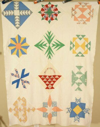 30's Sampler Antique Quilt Top ~Multiple Quilt Patterns (1 of 9)