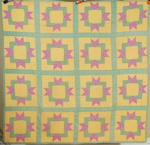 Vintage 30's "Weather Vane" Antique Quilt (1 of 5)