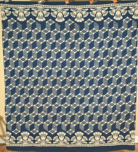 Vintage 40's Blue & White Camp Blanket (1 of 6)