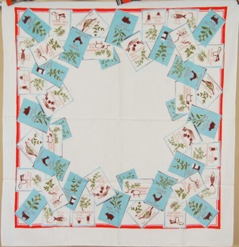 50's Chef's Spice Herbs Culinary Tablecloth (1 of 6)