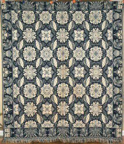Double Weave Jacquard Antique Coverlet by H. Gilchrist (1 of 12)