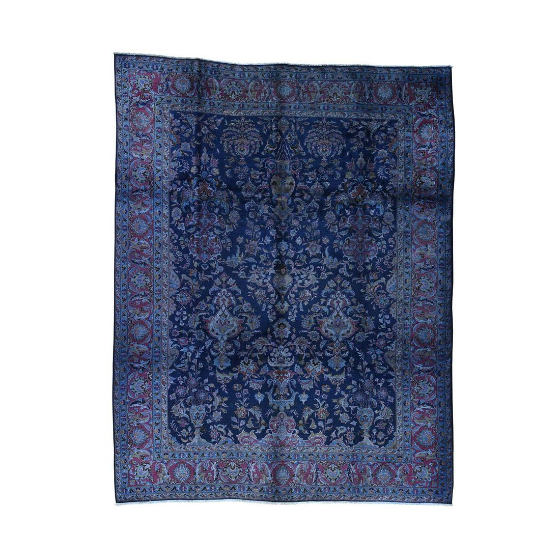 Handmade Overdyed Persian Mashad Vase Design Vintage (1 of 12)