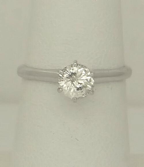 14K WHITE GOLD .67ct ROUND DIAMOND SOLITIARE ENGAGEMENT: 14K WHITE GOLD ROUND .67 CT DIAMOND ENGAGEMENT SOLITAIRE RING 25190 Ladies 14k White Gold (not plated or filled) .67ct Round Diamond Solitaire Engagement Ring! GORGEOUS RING! So much nicer in person! 