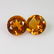 2.36 Ctw Natural Orange Yellow Citrine Round Pair
