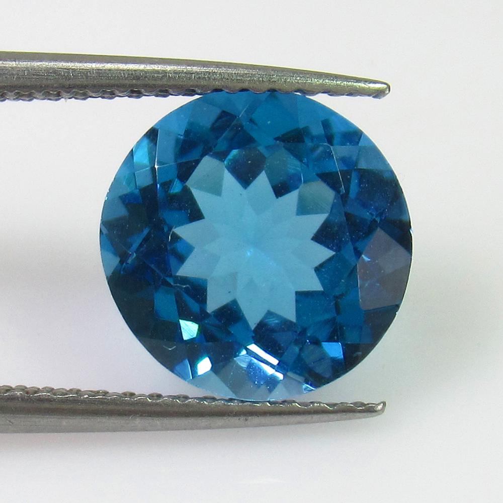 3.64 Ct Genuine Blue Topaz Round Cut (1 of 2)