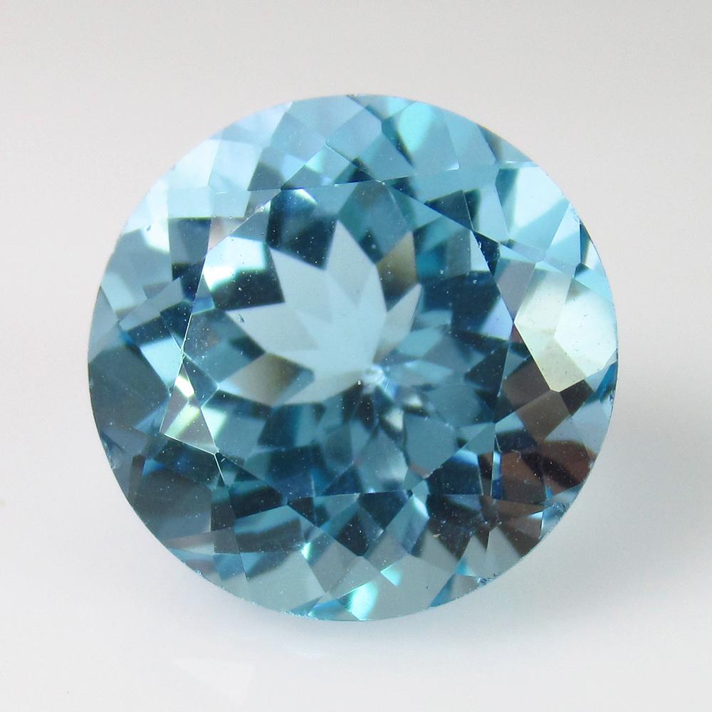 13.48 Ct Genuine Blue Topaz Round Cut (1 of 2)