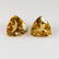 4.60 Ct Genuine Orange Yellow Citrine Trillion Pair