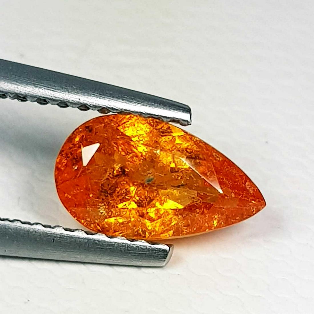 Natural Spessartite Garnet Pear Cut - 1.28 ct (1 of 5)