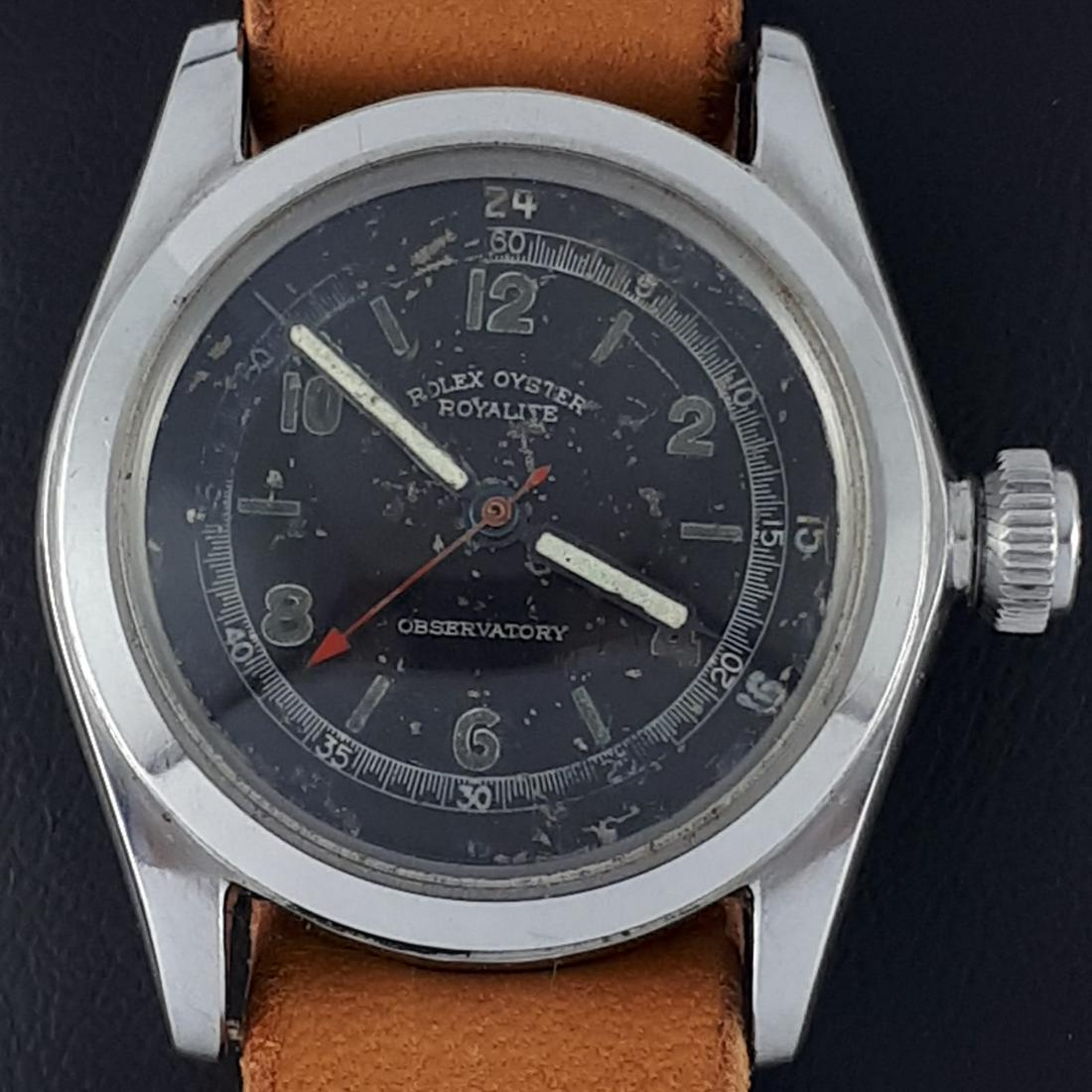 Rolex - Oyster Royalite Observatory - Men - 1901-1949: Brand:Rolex Model:Oyster Royalite Observatory Gender:Men Period:1901-1949 Movement:Manual winding Case material:Steel Extras:Box Type:Analogue wristwatch Shipped Insured:Yes Condition:In working condi