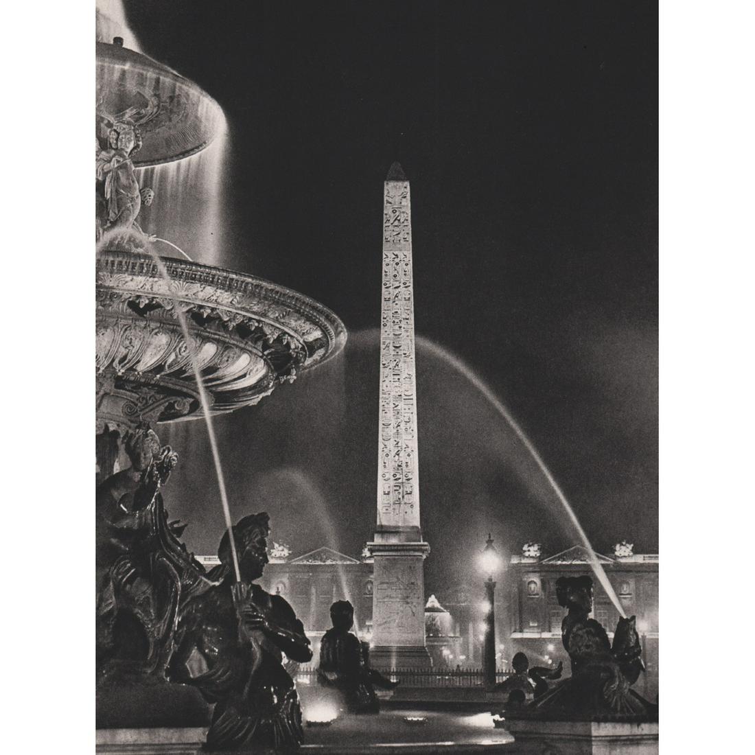 BRASSAI - The Obelisk at the Place de la Concorde,: Artist: BRASSAI Print Title: The Obelisk at the Place de la Concorde, Paris Medium: Sheet-fed Gravure Printing Date: 1980's Printed in France Image size approx. 9.5 X 7.5 inches Brassai was a Hungaria