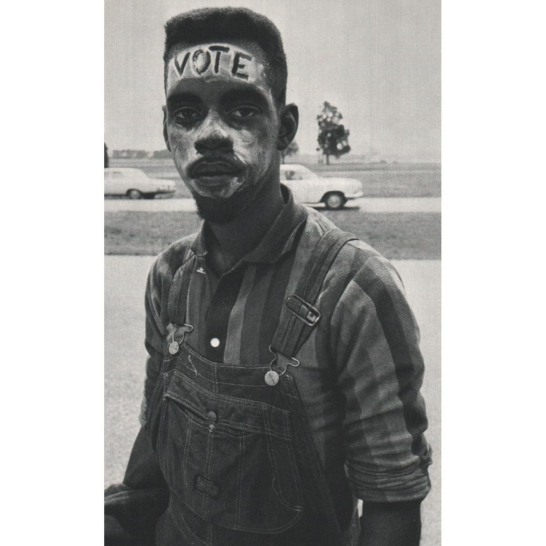 BRUCE DAVIDSON - Selma, Alabama - Vote: Artist: BRUCE DAVIDSON Print Title: Selma, Alabama Medium: Sheet-fed Gravure Printing Date: 1960's Printed in Italy Image Size: 7.25 x 4.5 inches Bruce Davidson (b. 1933) is an American photographer.