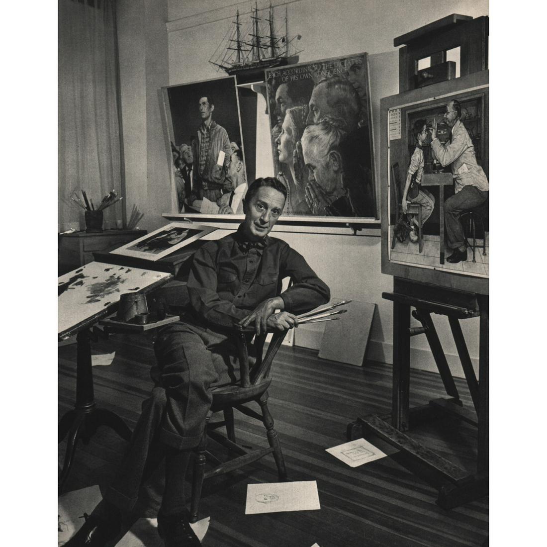 YOUSUF KARSH - Norman Rockwell: Artist: YOUSUF KARSH Print Title: Norman Rockwell Medium: Sheet-Fed Gravure Printed in 1960's Printed in Netherlands Image size approx. 12 X 9.5 inches Yousuf Karsh (1908-2002) was an Armenian-Canadia