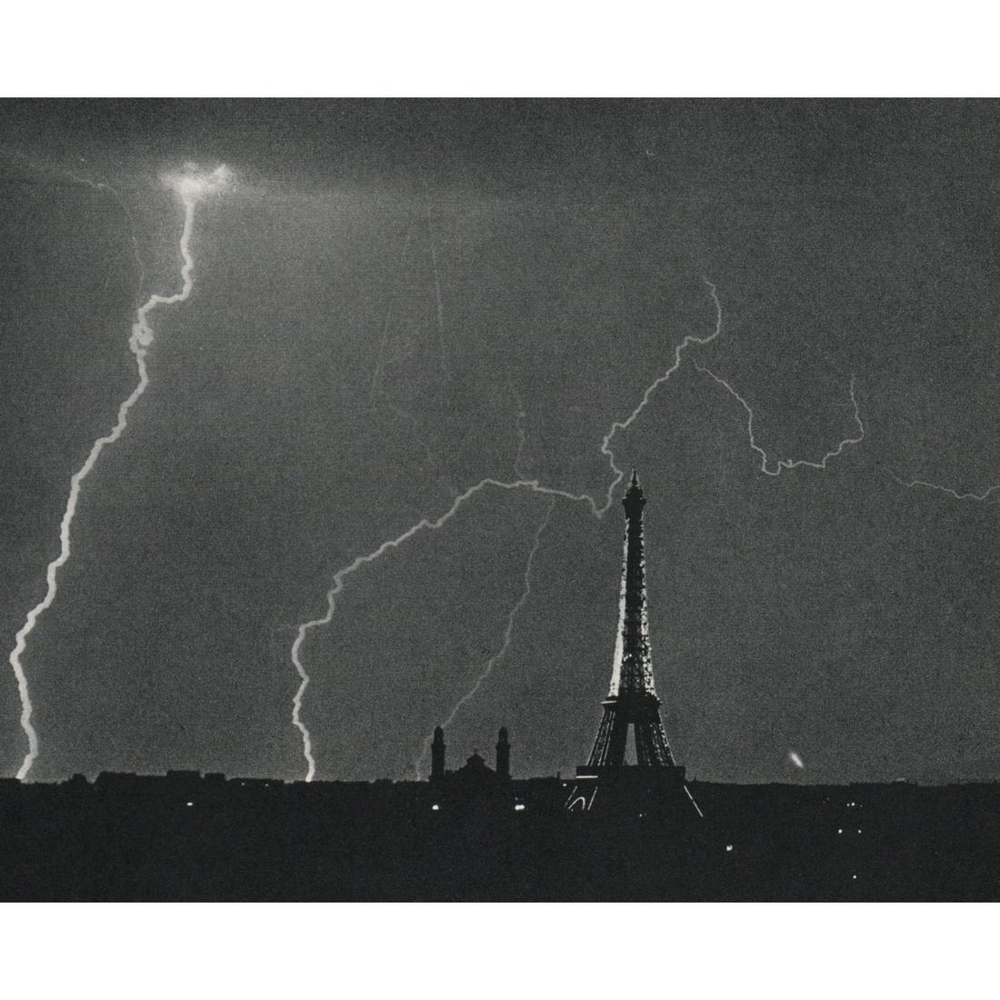 ANDRE KERTESZ - Lightning, Eiffel Tower, 1926: Artist: ANDRE KERTESZ Print Title: Lightning, Eiffel Tower, 1926 Medium: Sheet-Fed Gravure Printing Date:1960's Printed in Holland Image size approx. 5.25 x 6.5 inches Andre Kertesz (1894-1985) born K