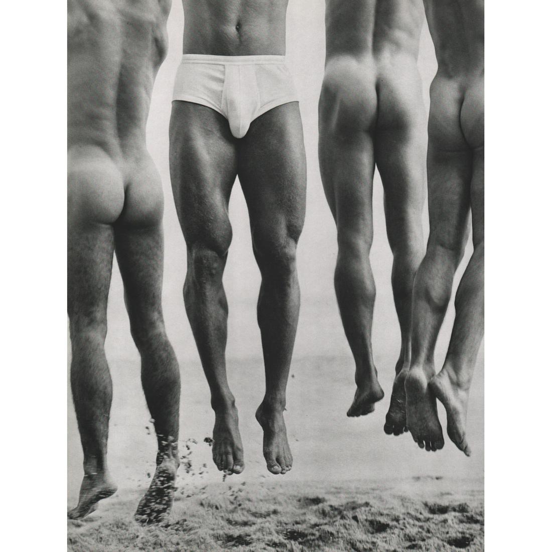 HERB RITTS - Jump, Paradise Cove 1987: Artist: HERB RITTS Print Title: Jump, Paradise Cove 1987 Medium: Sheet-fed Gravure Printing Date: 1980's Printed in Japan Image Size approx: 14 X 10.5 inches Herb Ritts (1952-2002) was an American fas