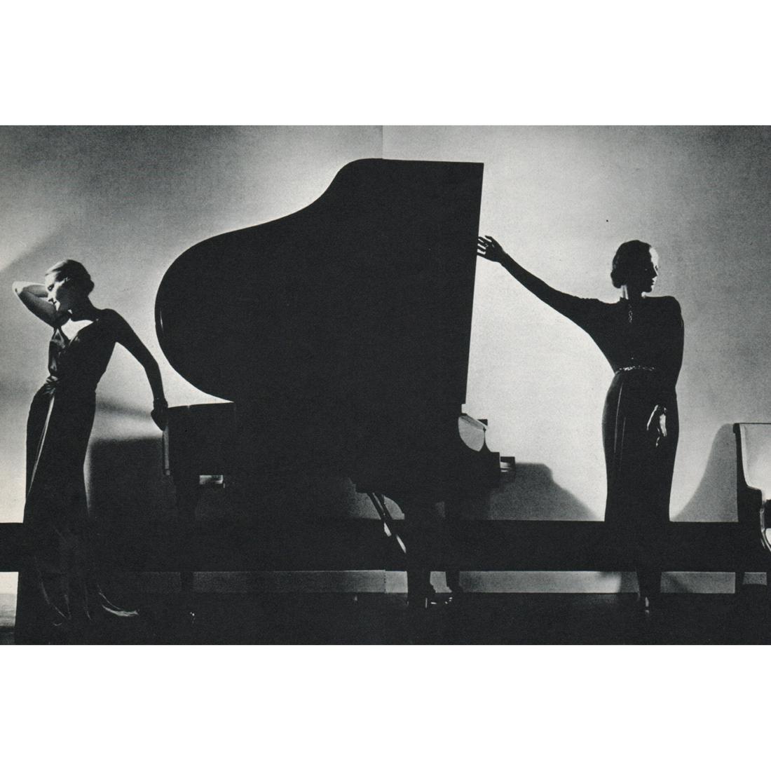 EDWARD STEICHEN - Vogue Fashion, Black, 1934: Artist: EDWARD STEICHEN Print Title: Vogue Fashion, Black, 1934 Medium: Sheet-fed Gravure Printing Date: 1960's Printed in Switzerland Image Size approx: 6 x 9 inches Edward Jean Steichen (1879-1973)