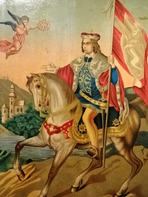 c1900 German Artwork St. Wenzeslaus (1 of 2)