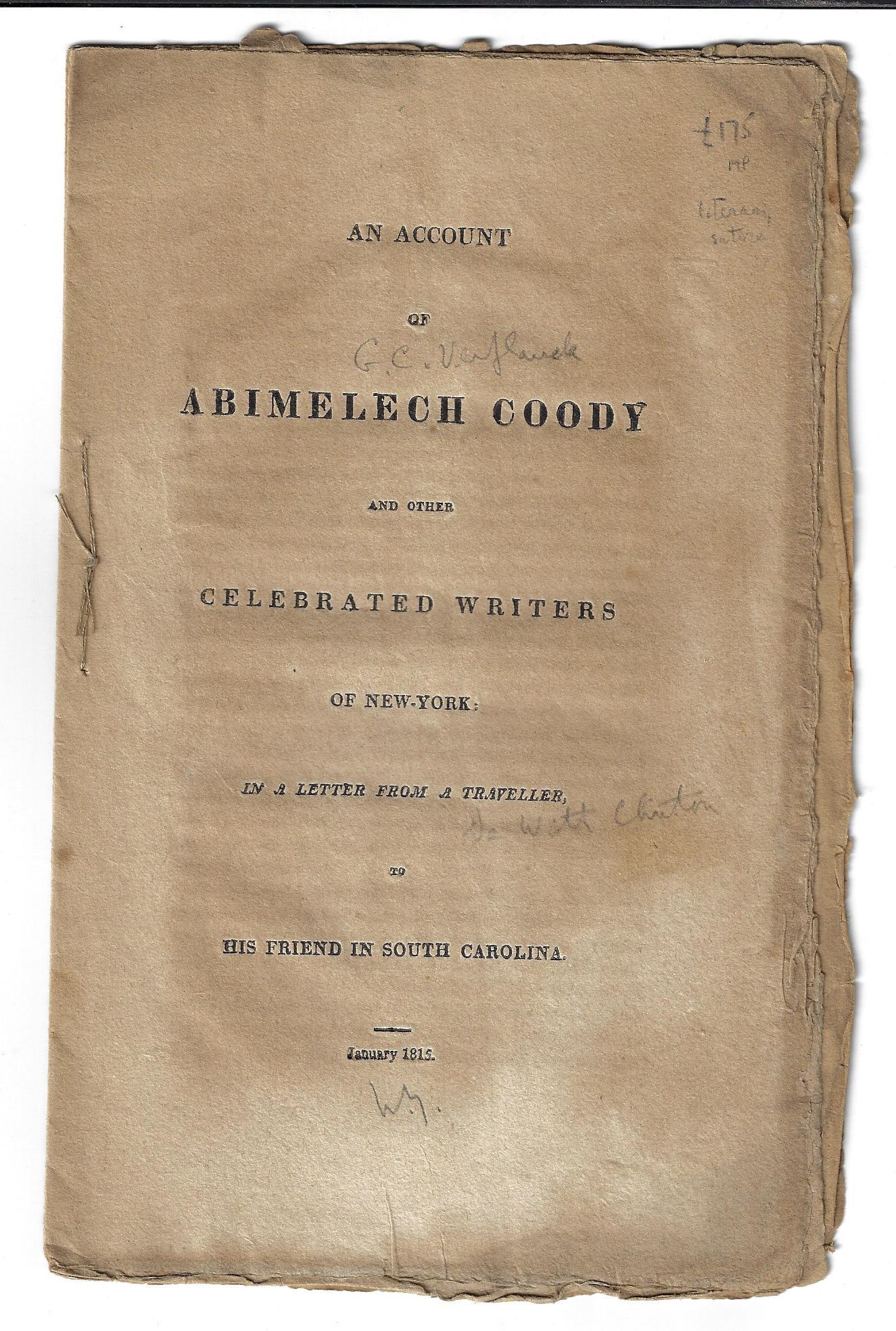 1815 Account of Abimelech Coody New-York (1 of 1)