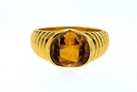LOVELY Bulgari 18k Yellow Gold & Citrine Ring Circa: DK Bulgari 18k Gold & Citrine Ring Unique… Stylish & Classic! A dream of every woman & YOU CAN MAKE IT TRUE! This elegant ring is one of a kind! Now you have a chance to purchase it just at