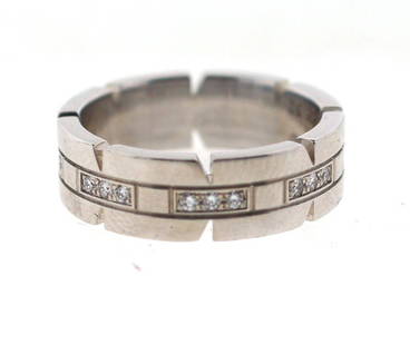 COLLECTIBLE Cartier 18k White Gold & Diamond Band!: DK Cartier 18k Gold & Diamond Band Unique… Stylish & Classic! A dream of every woman and man & YOU CAN MAKE IT TRUE! This elegant band is one of a kind! Now you have a chance to purchase it