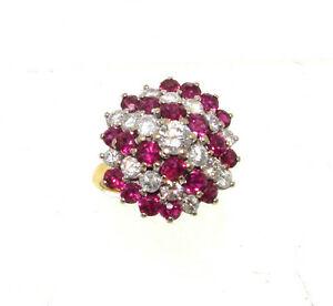 18K GOLD RUBY DIAMOND RING VINTAGE GORGEOUS STUNNING: NATASHA-JUOO AMAZING STUNNING GORGEOUS 18K GOLD RUBY DIAMOND RING STUNNING RING This outstanding prominent ring is the exception and now you have a chance to purchase it just at a fraction of the