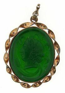 ELEGANT Victorian Silver & Carved Glass Cameo Pendant: DK Victorian Silver Carved Glass Cameo This unique and wonderful cameo is circa 1900. It is made of silver & carved glass. The weight is 15.2 grams. The height with bail is 2 ¼ inches. The