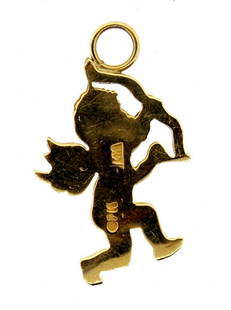 CUTE 14k Yellow Gold Cherub Charm Pendant!: DK 14k Yellow Gold Cherub Pendant! This wonderful charm is one of a kind! The height is 1 inch. The length is ½ of an inch. The width is 1/16 of an inch. The width is 1.8 grams. This fantastic