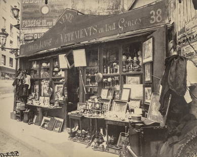 EUGENE ATGET - 38 Rue Descartes, 1905: Artist: Eugene AtgetTitle: 38 Rue Descartes, 1905Medium: Photo Litho, 1975, USADimensions: 8.45x6.7"Unmounted EugÃ¨ne Atget (1857 Â– 1927) was a French pioneer of documentary photography, noted