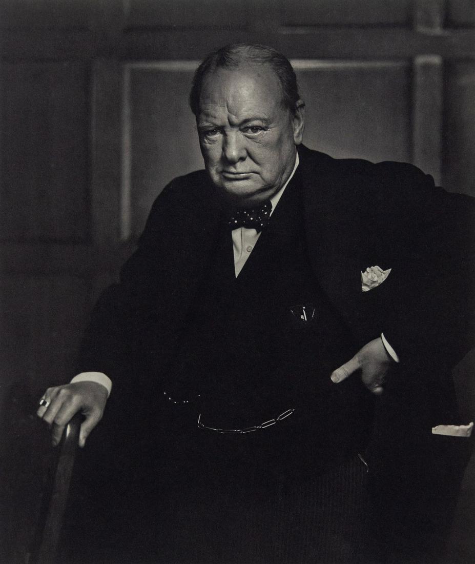 YOUSUF KARSH - Winston Churchill: Artist: Yousuf Karsh Title: Winston Churchill Medium: Sheet Fed Gravure, 1976, Switzerland Dimensions: 9.35x11" Unmounted Yousuf Karsh (1908-2002) was an Armenian-Canadian portrait photographer, consi