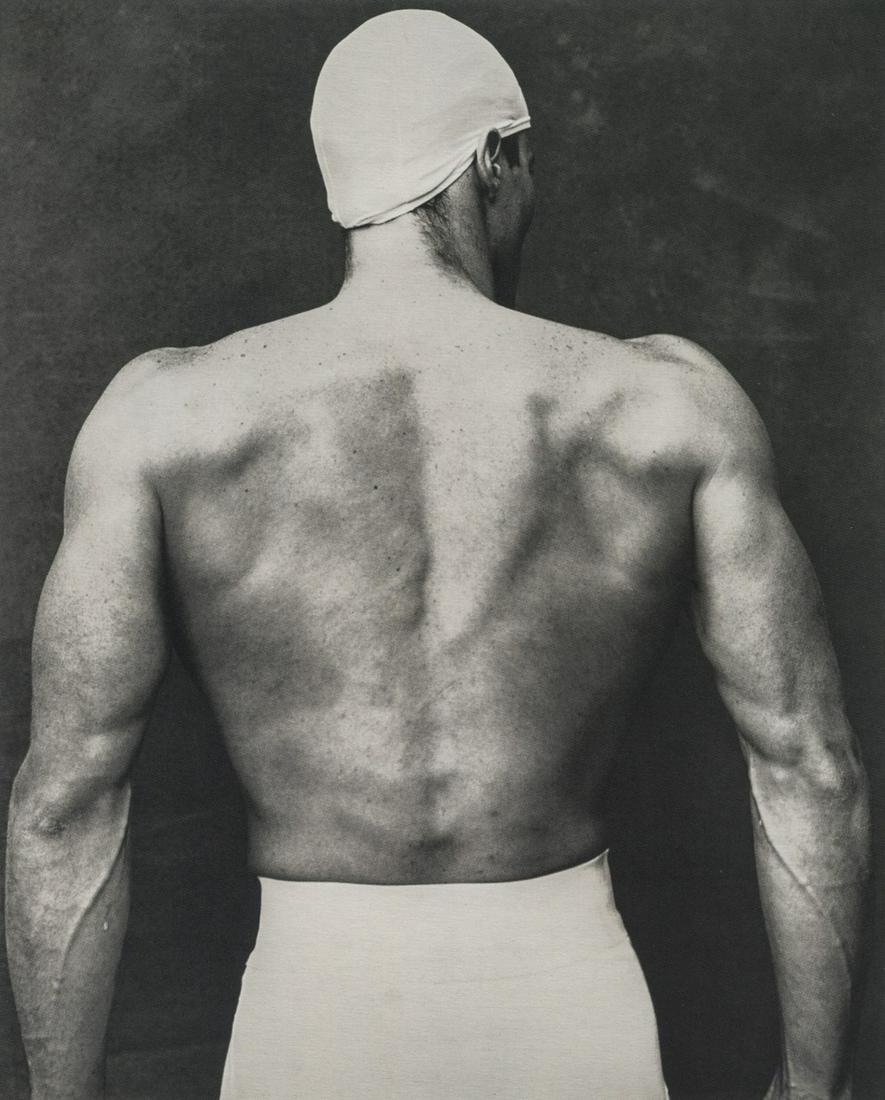 BRUCE WEBER - Jerry Spencer, Swimmer: Artist: Bruce Weber Title: Jerry Spencer, Swimmer, University of Nebraska, 1983 Medium: Photo Litho, 2000, USA Dimensions: 5.8x7.25" Heat Wax Mounted on 8.5x11" Conservation Board Bruce Weber is an Am