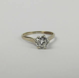 18ct Yellow Gold Diamond Solitaire Ring UK Size M US 6: ~ 18ct Yellow Gold Diamond Solitaire Ring UK Size M US 6 ¼ ~ A gorgeous ring of 18ct gold set with a nice sized round-cut diamond. The diamond is mounted in a high platinum claw setting to the front