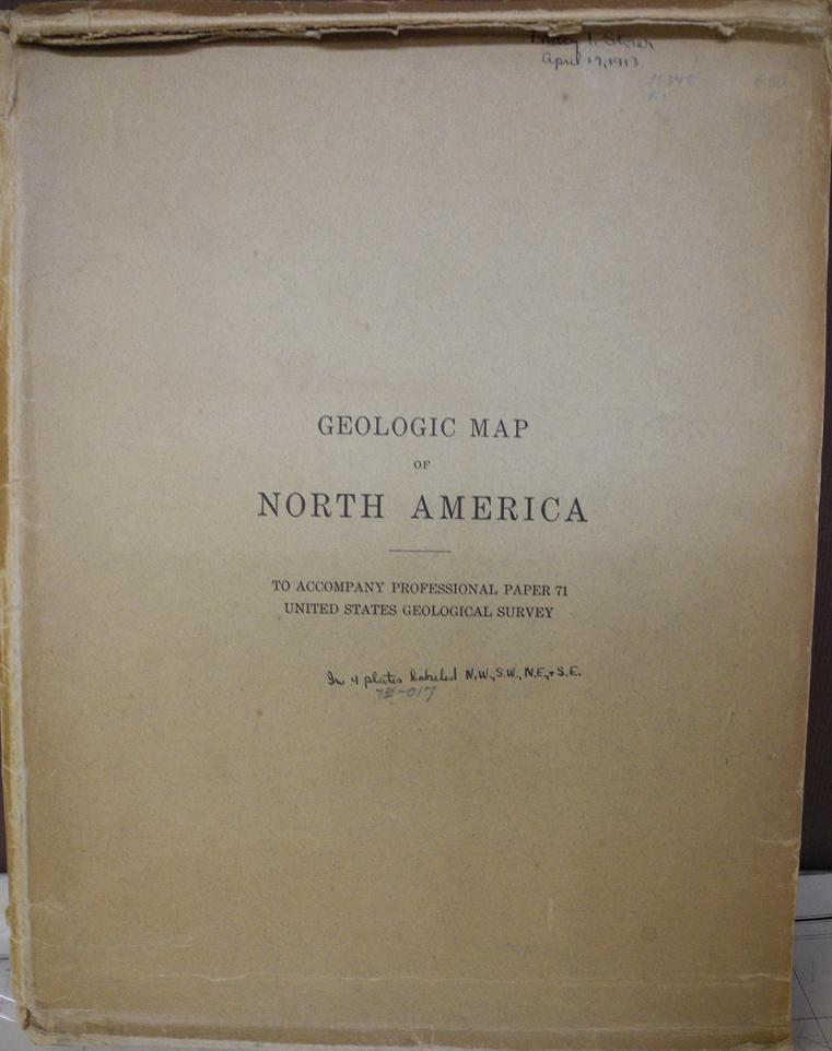 Geologic Map of North America: Title/Content of Map: Geologic Map of North America Date: 1911 Cartographer: WILLIS, BAILEY/GEORGE W. STOSE Publisher: U.S. GEOLOGICAL SURVEY Size: 74Height - 57Width (U.S.G.S. Professional paper 71, 