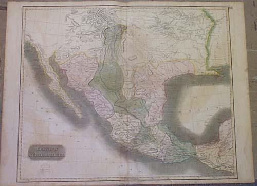 Spanish North America.: Title/Content of Map: Spanish North America. Date: 1817 Cartographer: THOMSON, JOHN & CO. Publisher: JOHN THOMSON, JUNR. & CO. Size: 20Height - 24.25Width No.45 from Thomson's New General Atlas 1817.