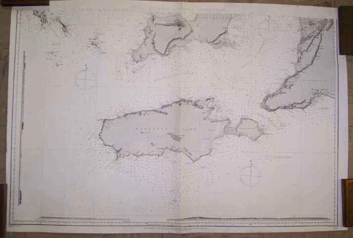 Gulf of St. Vincent and Spencer - Southern Sheet: Title/Content of Map: Gulf of St. Vincent and Spencer - Southern Sheet [Adelaide, Kangaroo Island And Peninsula] Date: 1874 Cartographer: EVANS, F. J. / A.J. BOYLE / EDW. WELLER Publisher: THE ADMIRAL