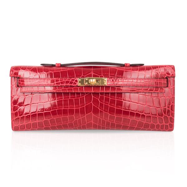 Hermes Kelly Cut Bag Braise Crocodile Gold Hardware (1 of 11)