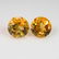 4.44 Ct Genuine Orange Yellow Citrine Round Pair