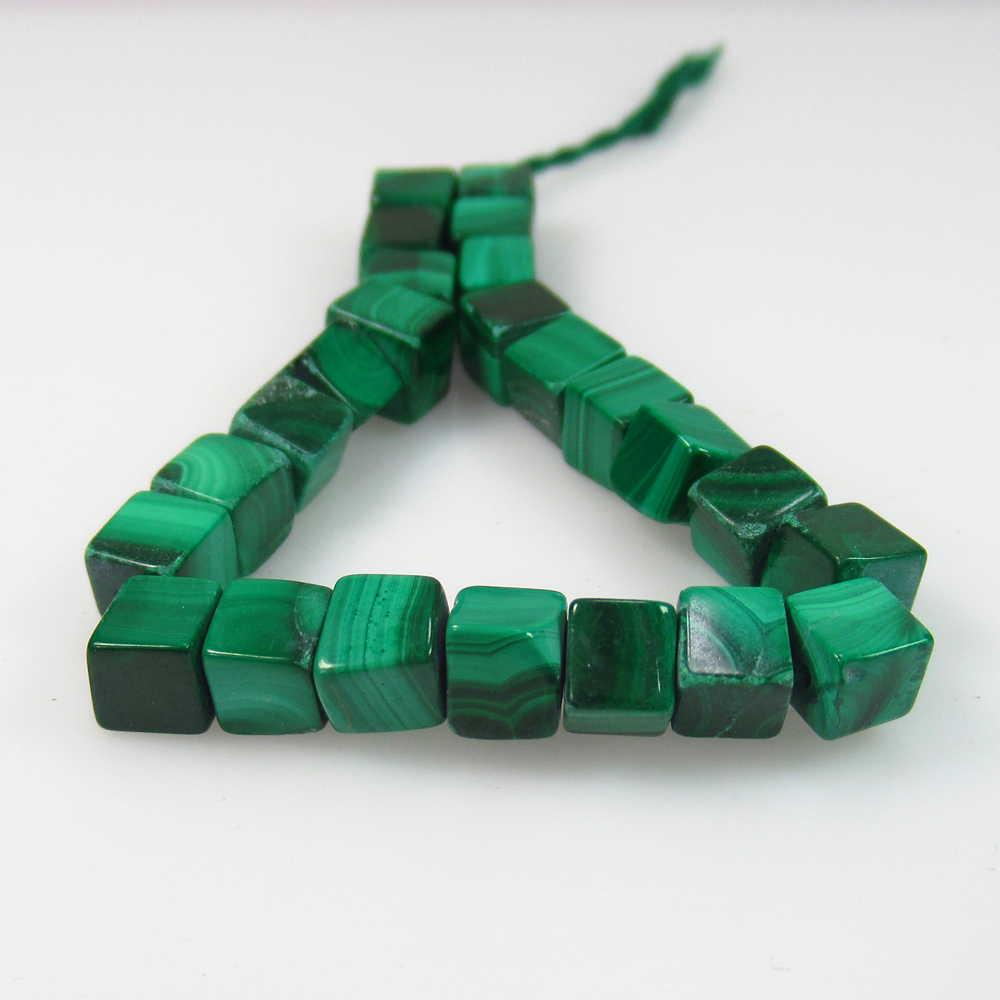 36.46 Ct Genuine 24 Green Malachite Drilled Square: No Reserve! Title: 36.46 Ct Genuine 24 Green Malachite Drilled Square Beads Stone Clarity: Opaque Gemstone: Natural Malachite Beads Carat Weights: 36.46 Size/Dimensions: 4.7x4.9 - 5.1x5.1 mm / 24 PC's