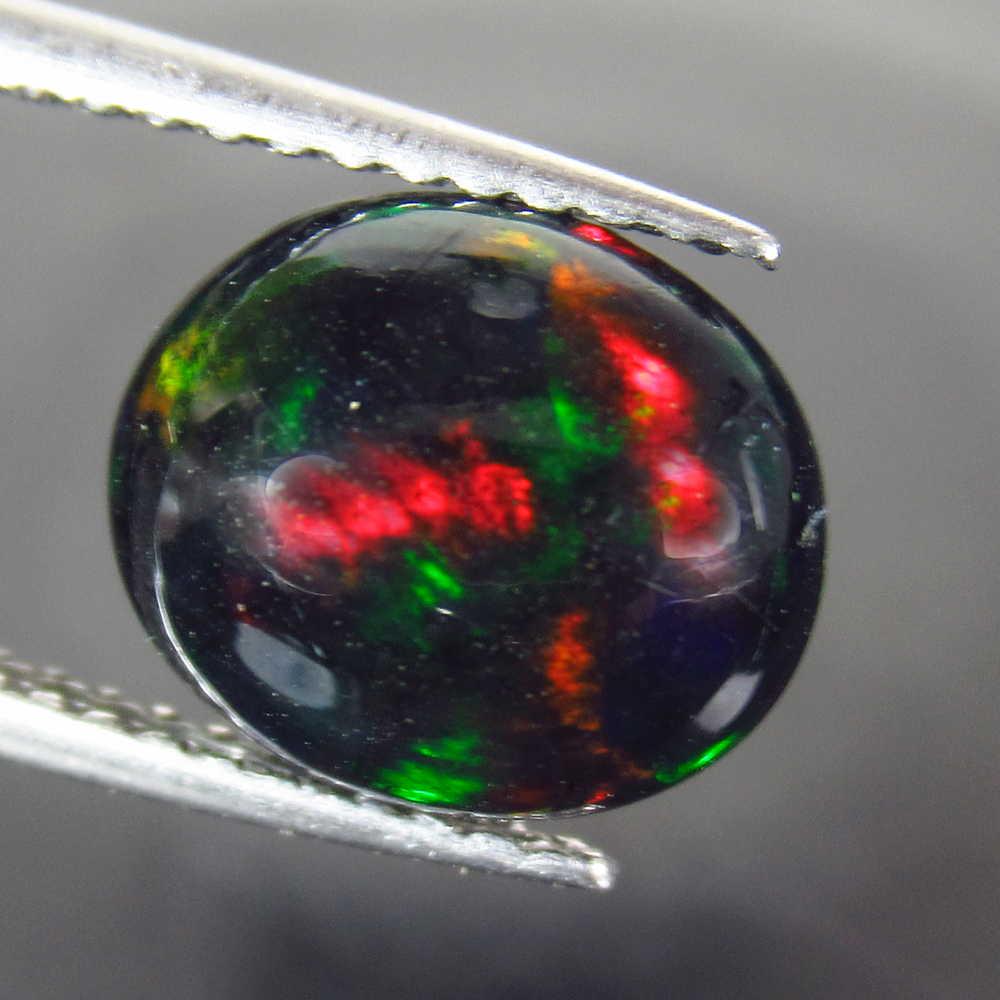 1.85 Ct Genuine Ethiopian Fire Black Opal Oval Cab (1 of 2)