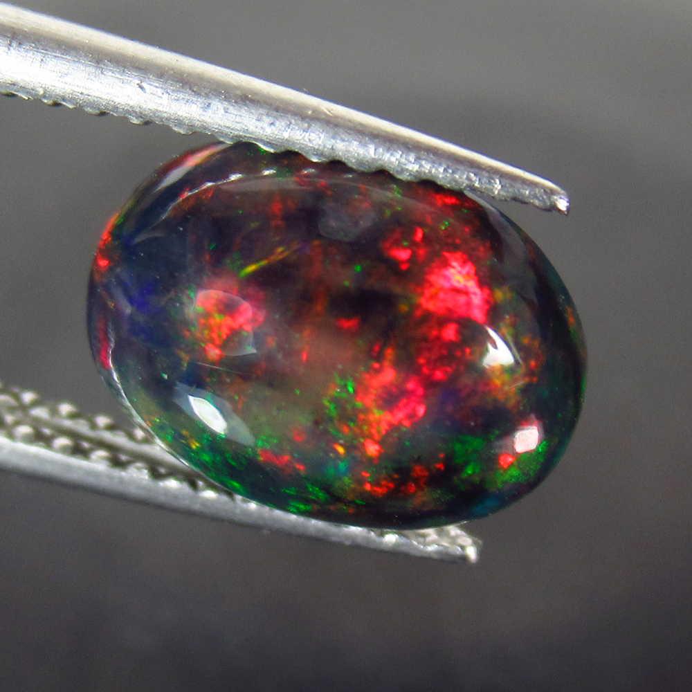 1.80 Ct Genuine Ethiopian Fire Black Opal Oval Cab (1 of 2)