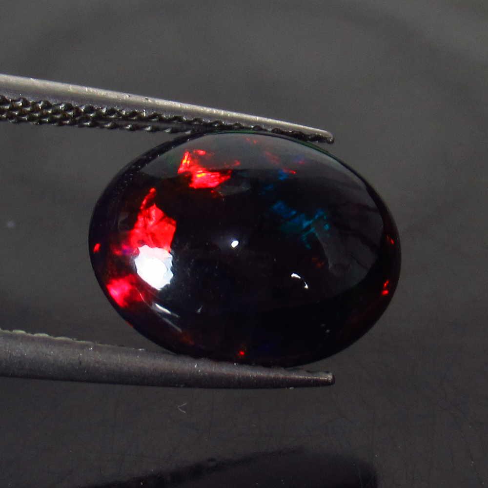 2.34 Ct Genuine Ethiopian Fire Black Opal Oval Cab (1 of 2)