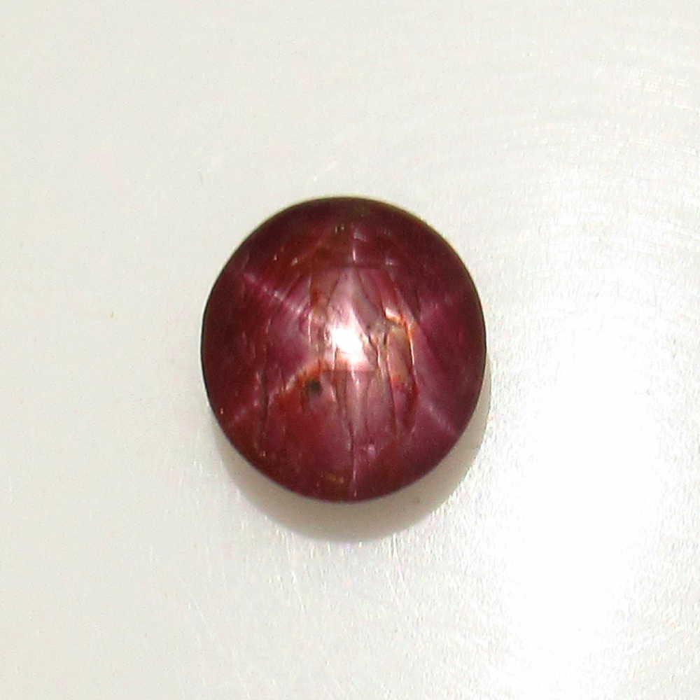 4.11 Ct Genuine Six Line Star Ruby Oval Cab (1 of 2)