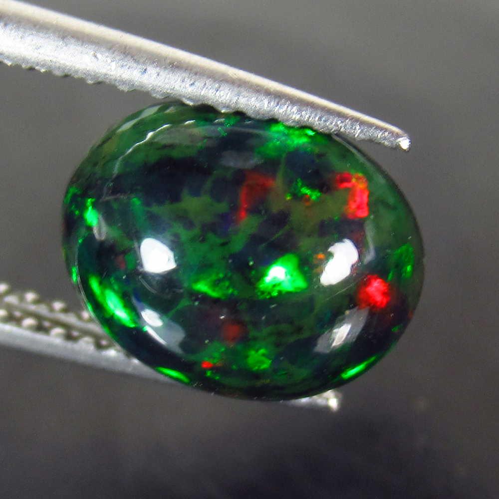 1.85 Ct Genuine Ethiopian Fire Black Opal Oval Cab (1 of 2)