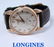 Vintage 14k Rose LONGINES Mens Winding Watch c.1950s