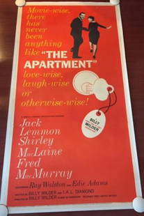 THE APARTMENT - ORIGINAL 1960 THREE SHEET POSTER - JACK: Poster is Overall in Very Good Condition. THE APARTMENT - ORIGINAL 1960 THREE SHEET POSTER - JACK LEMMON RARE! THE APARTMENT - ORIGINAL 1960 THREE SHEET POSTER - JACK LEMMON