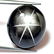 24.46 ct natural certified golden black star sapphire