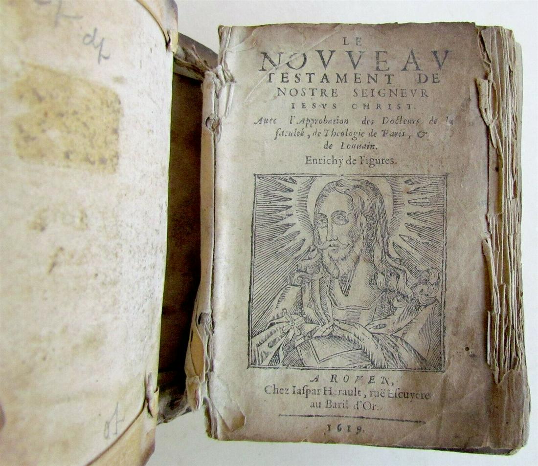 1619 BIBLE ILLUSTRATED NEW TESTAMENT antique BIBLIA (1 of 12)