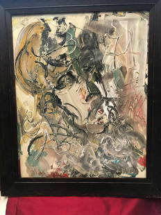 Russian painting Attributed to A. Zverev 1971 oil on: Title: Russian painting Attributed to A. Zverev 1971 oil on board portraitSize/Format: 20Â”x 15 1/2Â”Additional Info: Reserve: $800.00 Shipping:Domestic: Flat-rate of $25.00 to anywhere