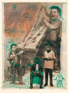 Armando Romero: "La Banda": Artist: Armando Romero Title: "La Banda" Medium: 6 color lithograph Dimensions: From a 4 piece portfolio titled "Ingredients Musicales". 2010. Edition of 50 each signed and numbered in pencil. Distrib