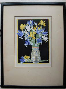 John Hall Thorpe: Iris: Artist: John Hall Thorpe Title: Iris Printing Date: 1920 circa Medium: Woodcut Size/Format: Image, 17 x 24 cm. Passepartout 32 x 43 cm. Reserve: $150.00 Shipping: Domestic: Flat-rate of $50.00 to anyw