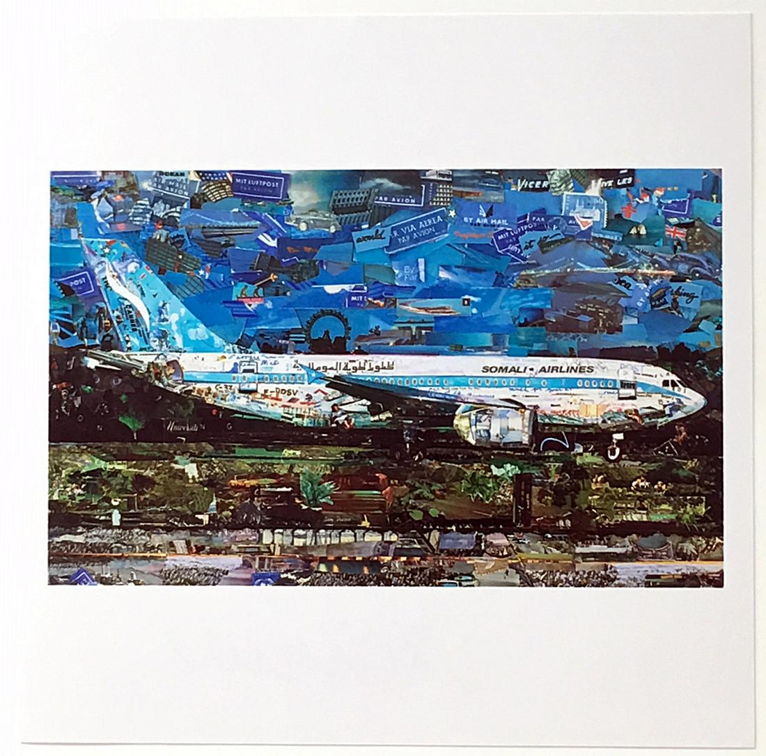 Vik Muniz: Jetliner from the series "Postcards from: Artist: Vik Muniz Title: Jetliner from the series "Postcards from Nowhere 2014 Medium: Color photograph on paper Dimensions: 6" x 6" Signed in ink verso Reserve: $250.00 Shipping: Domestic: Flat-rate